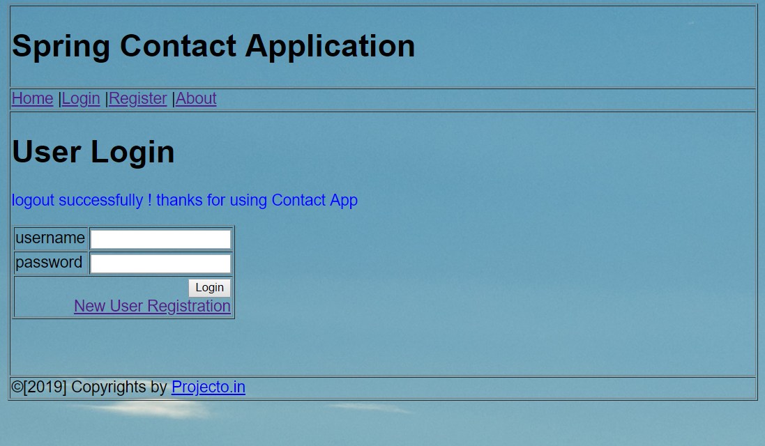 Contact App In Java With Spring